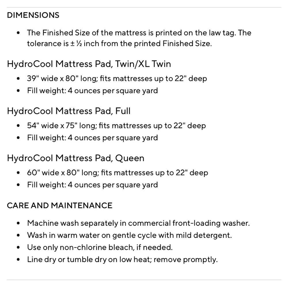 Pottery Barn Teen Stay Chill Mattress Pad Dorm bedding